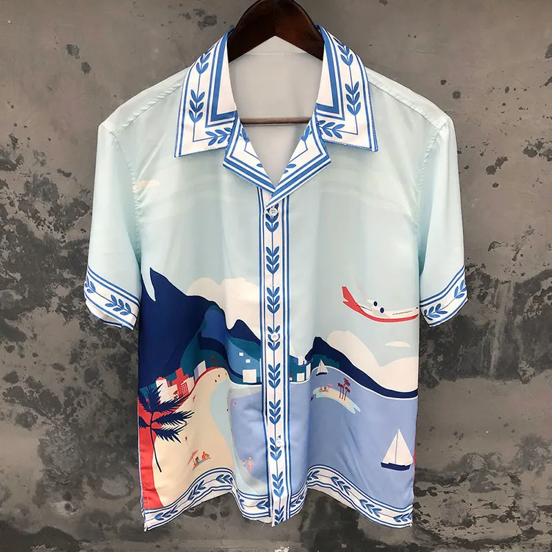 Camisas Hawaianas Con Estampado De Rayas De Tigre Naranja - Trajes De Verano Tropicales Funky - Ropa De Playa Retro Para Hombres, Negro