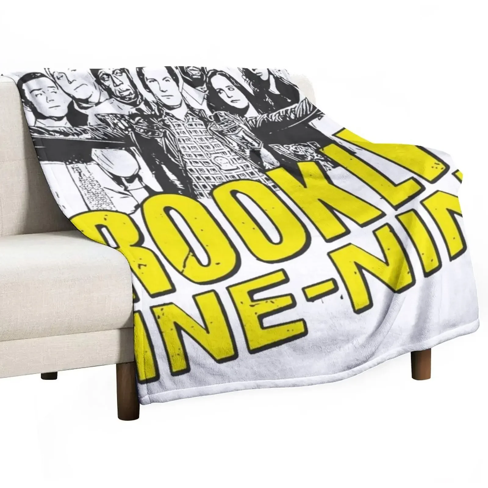 

Brooklyn 99 crew logo Throw Blanket Soft Big Custom wednesday Blankets