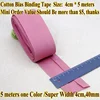 40mm x 5meters Cotton Bias Binding Tape Size Super wide Fold Tape DIY handmade sewing material cloth tape ribbon 5