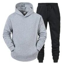 

Men's Sets Hoodies+Pants Fleece Tracksuits Solid Pullovers Jackets Sweatershirts Sweatpants Oversized Hooded Streetwear Outfits