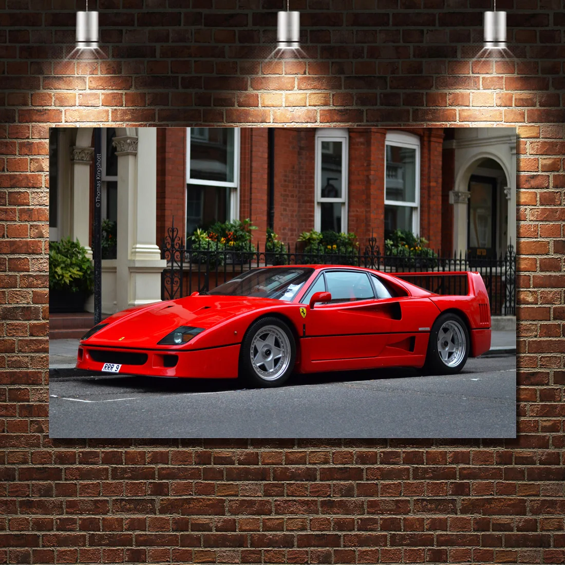 Supercars Ferraris F40 Red Vintage Sports Car 4K Wallpaper Poster E Stampe Dipinti Su Tela Wall Art Per La Decorazione Del Soggiorno