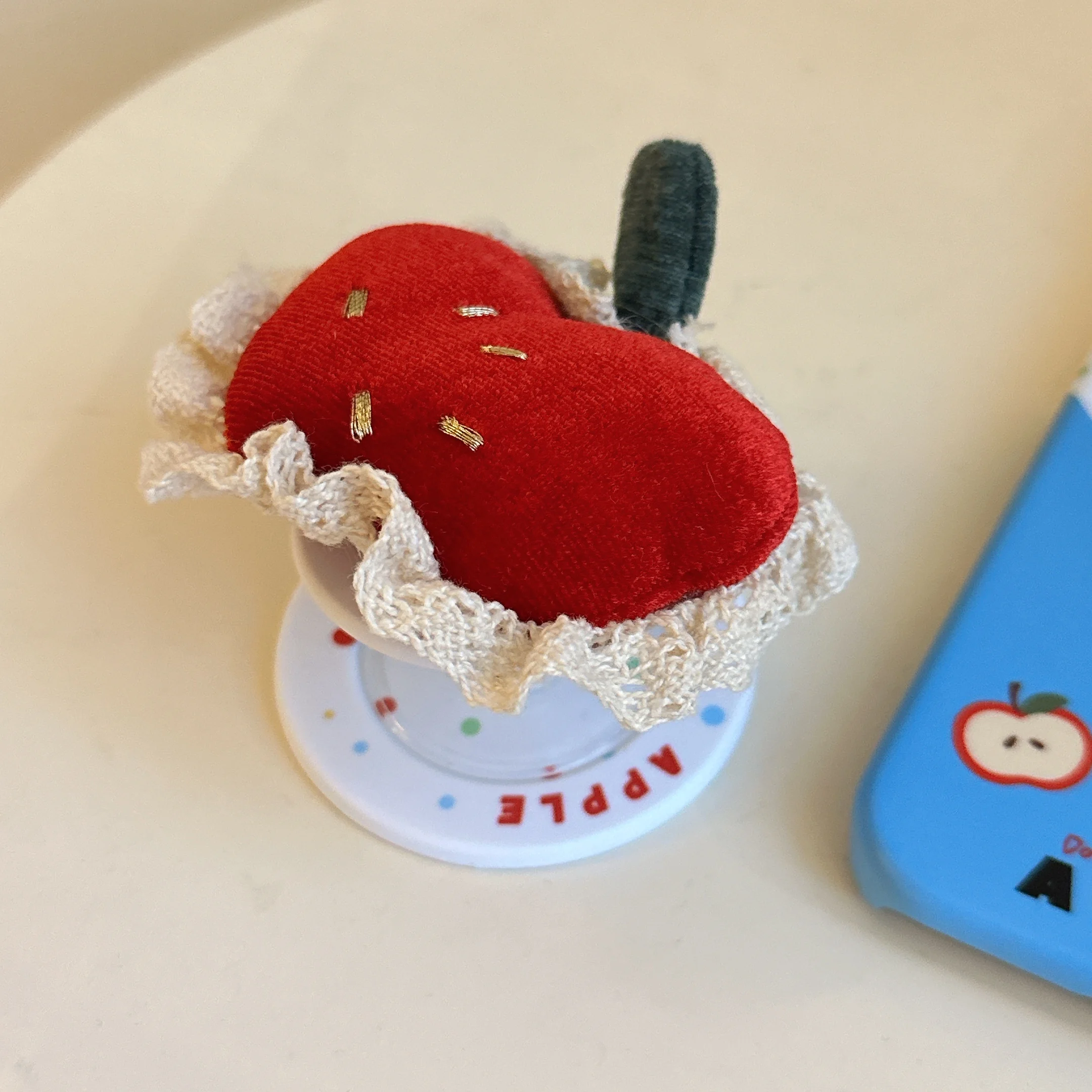 3D Cartoon Cute Apple Stand Phone Case - High-Quality Magnetic Shockproof Anti-Drop Soft Cover
