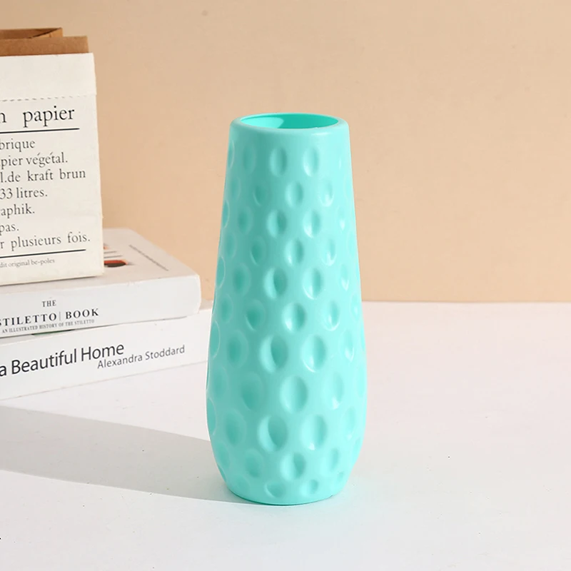 Modern Nordic Plastic Flower Vase, Pink, Blue, White Pot, Basket, Home, Living Room Decoration, Ornament, Arrangement 3