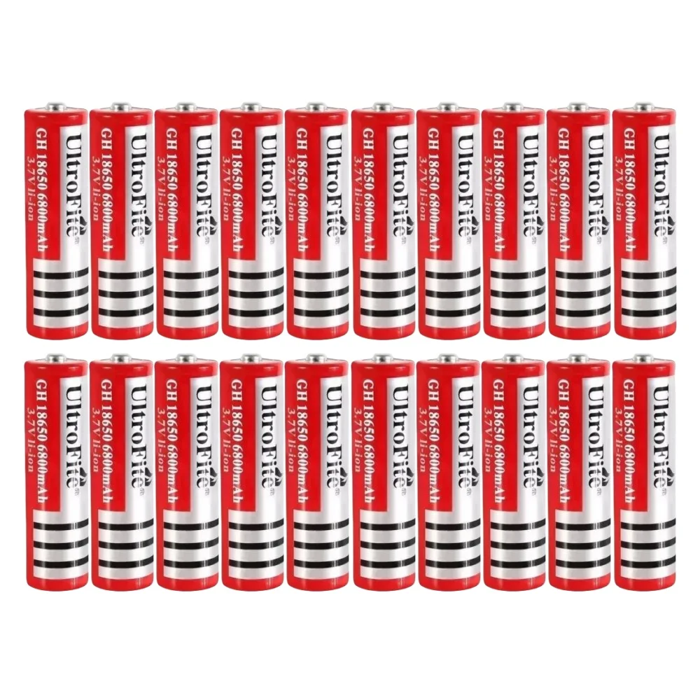 3.7V 6800mAh Rechargeable 18650 Lithium Battery For Led Flashlight