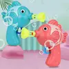 Cute Fish Shape Soap Water Bubble Gun Kids Toys Fun Bubble Blower Machine For Children Manual Gun Blower Outdoor Sport Toy 2