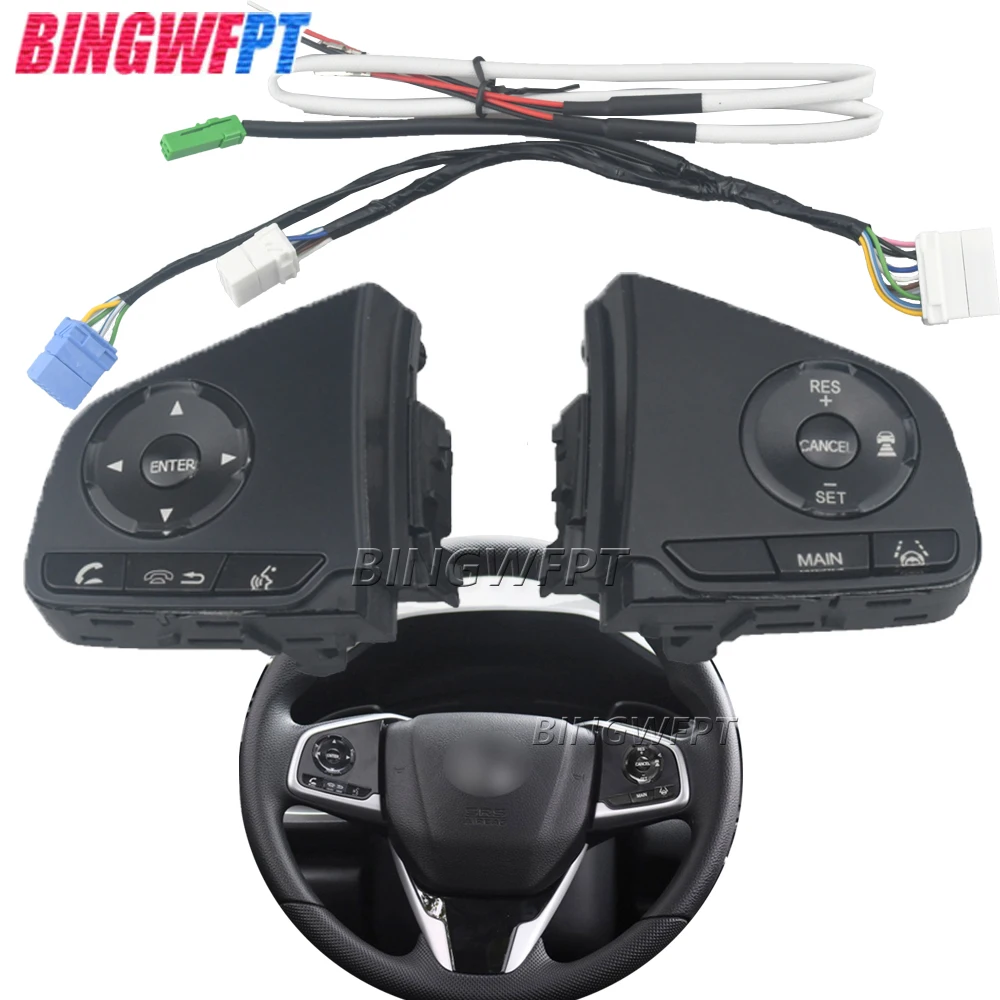 

BINGWFPT кнопки круиз-контроля переключатели для Honda CRIDER ENVIX 2019 2020 2021 2022 высококачественные кнопки рулевого колеса переключатель