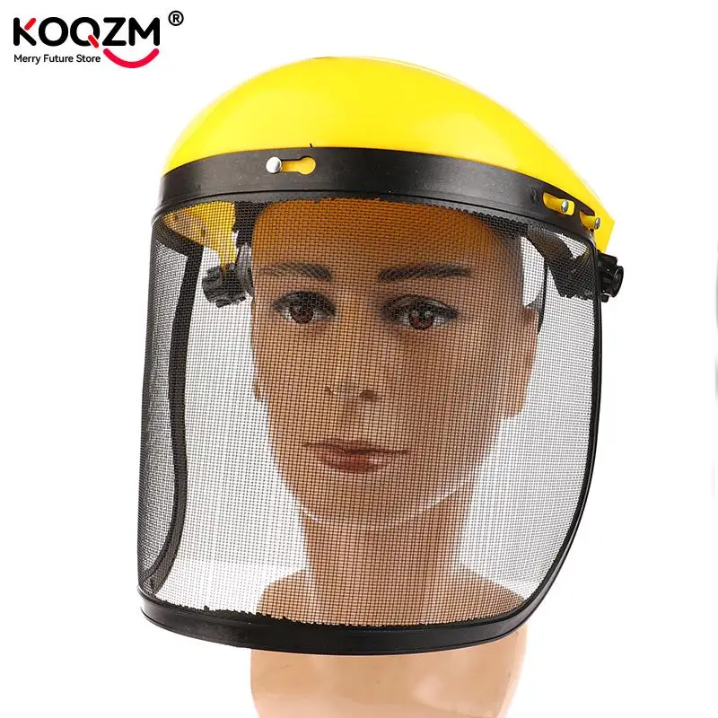 Garden Grass Trimmer Safety Helmet Full Face Mesh Visor for Logging Brush Cutter