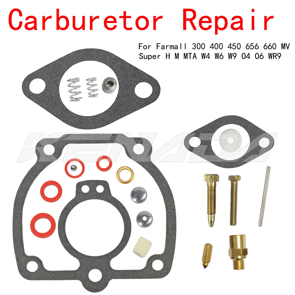 

Carburetor Repair Kits For Farmall 300 400 450 656 660 MV Super H M MTA W4 W6 W9 O4 O6 WR9 47387DB 50983DB 356948R92 New Z284