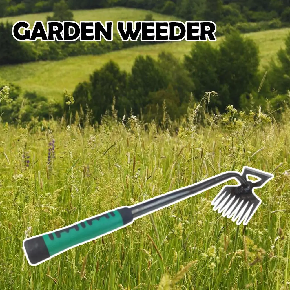 Garden Weeding Tool Garden Hand Weeder Uprooting Weeding Tool Rake Soil Tools Loosening Plowing SteelManual Hand Gra E0L4