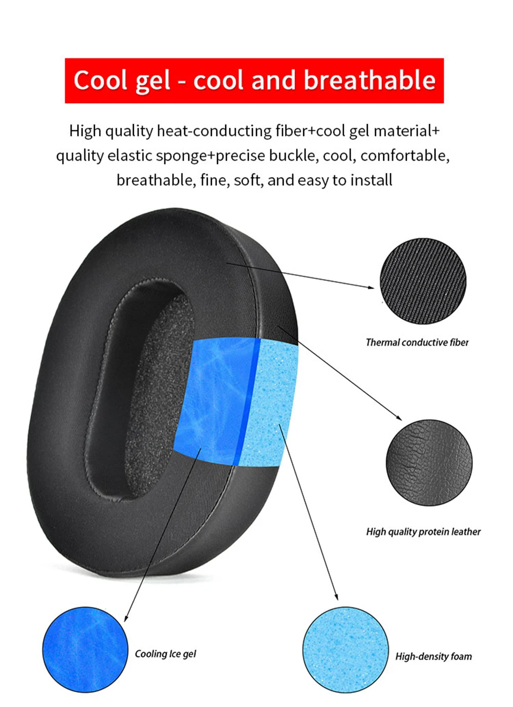 Ear Pads For Sony INZONE H5 Headphone Cushion Headbeam Protect Cover Headset Foam Pad Earpads Sponge Earmuffs