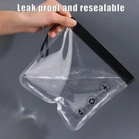 1/4pcs Transparent Travel Use TSA Approved Cosmetic Bags Waterproof Luggage Make Up Liquid Leakproof Resealable EVA Toiletry Bag 2