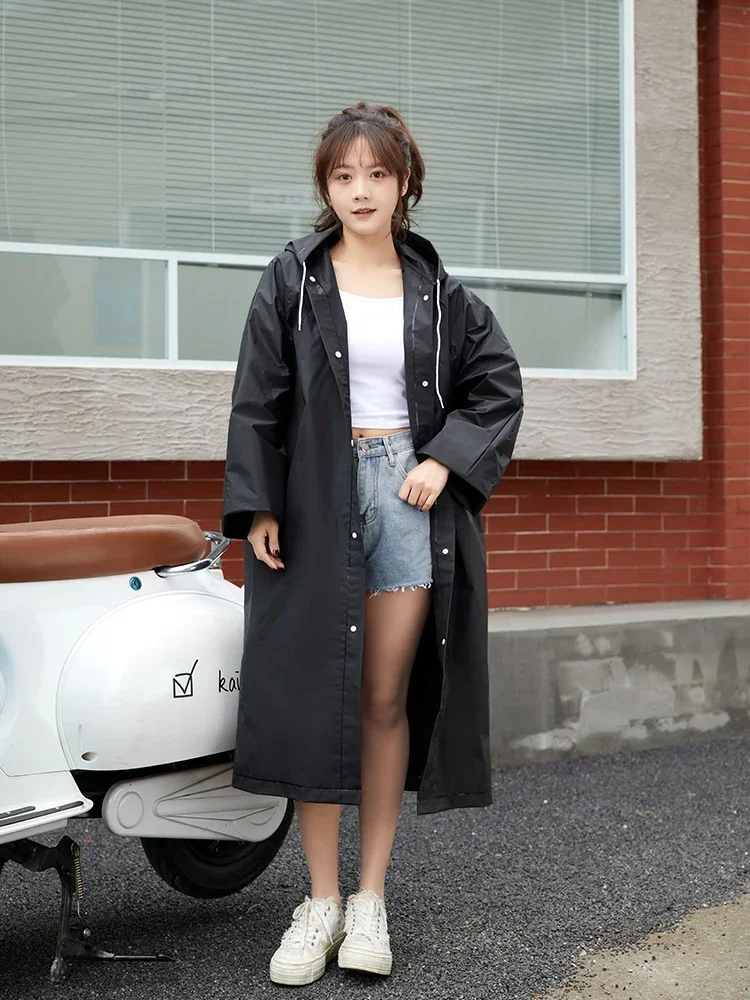 하이 퀄리티 남녀공용 EVA 두꺼운 비옷, 남성 블랙 캠핑 방수 비옷 세트, 145x68cm, 1 개 