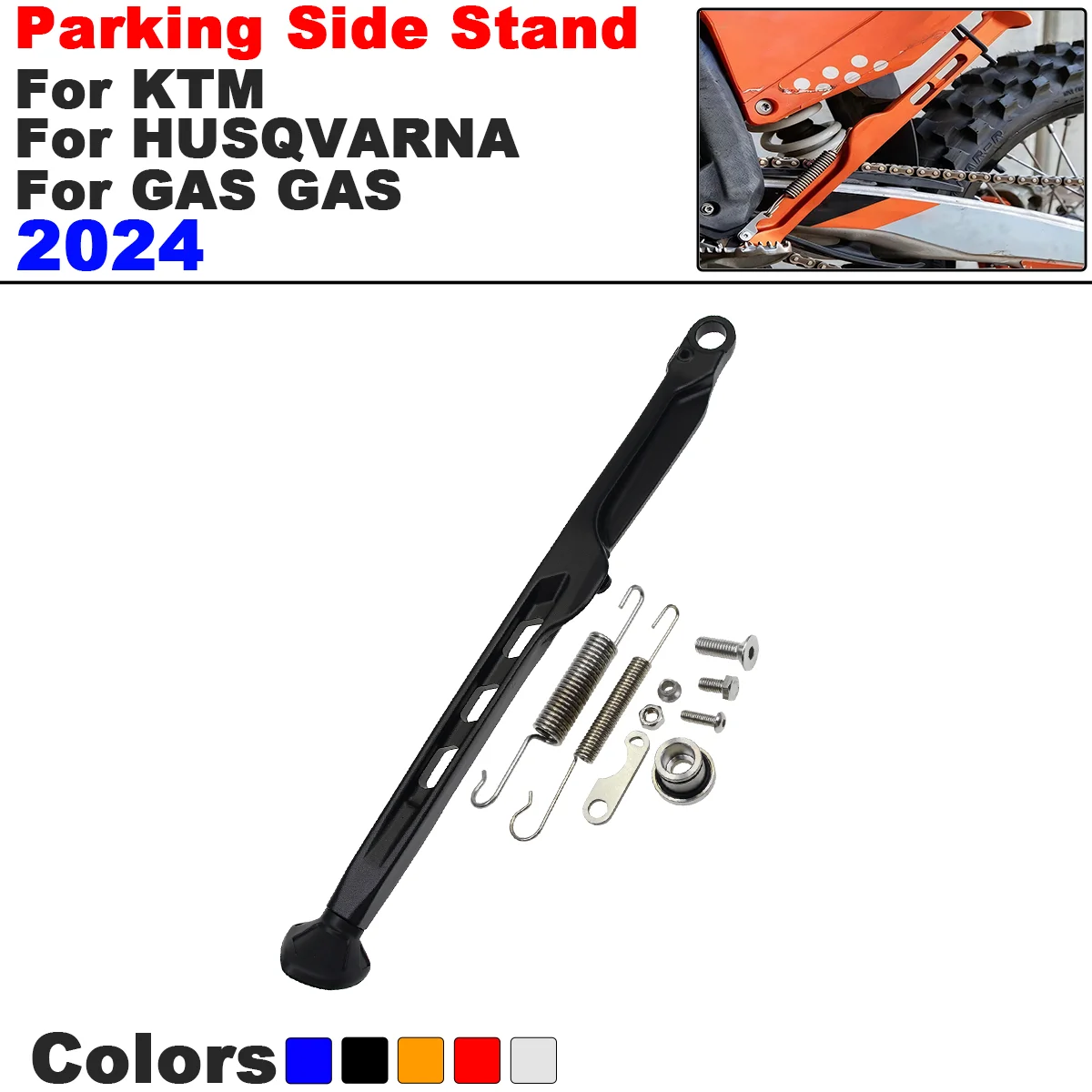 2024 Motorcycle Accessories Foot Side Kick Stand For KTM XC XCF EXC EXCF XCW XCFW HUSQVARNA TE FE TX FX GAS GAS EX EC EXF ECF