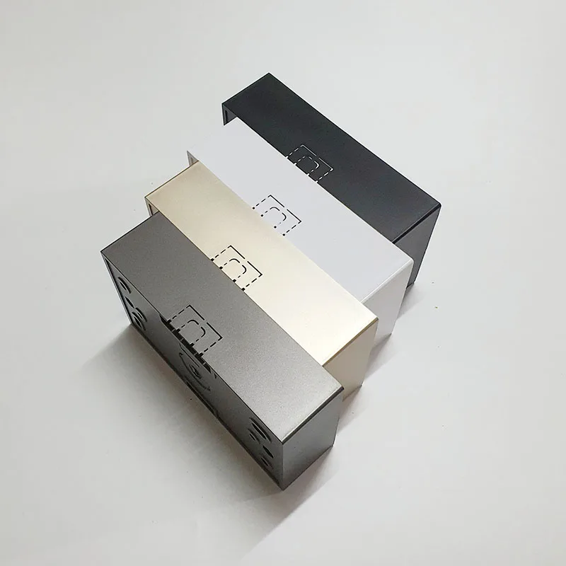 Hochwertige 146 x 86 x 35 mm Schalter- und Steckdosenbox in Weiß oder Schwarz, Wandmontagebox für Haushaltssteckdosen und Schalter, kurzer Doppelrahmen – Detail 4