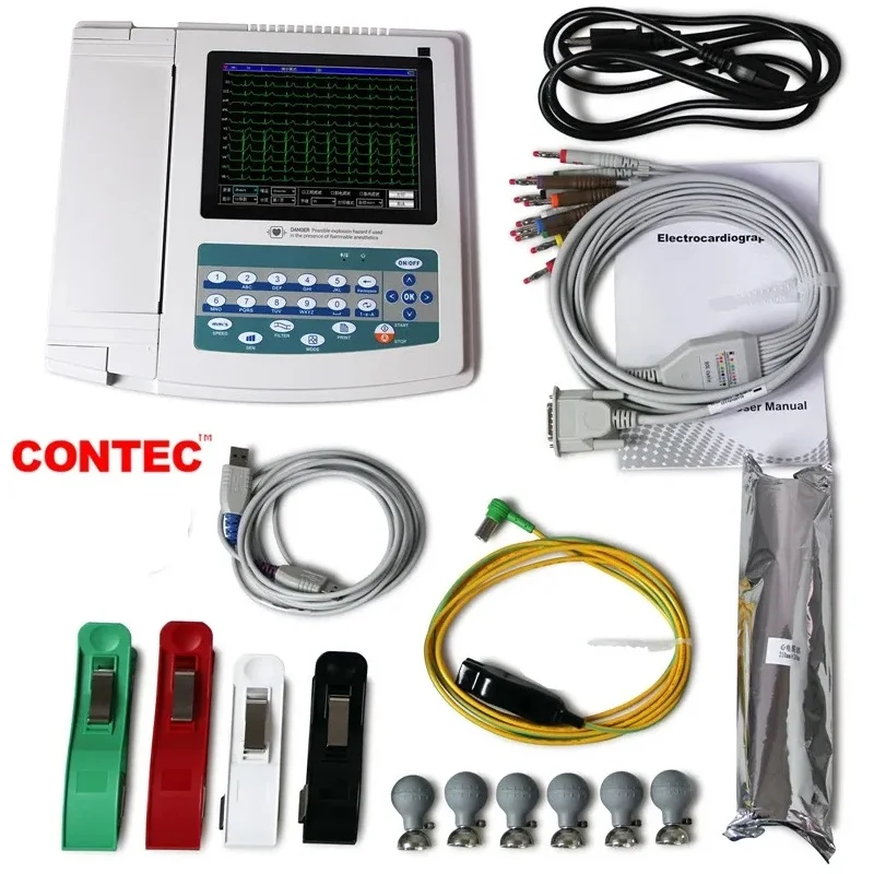 ECG Monitor Touch Screen Digital 12 Channel 12 Leads ECG EKG