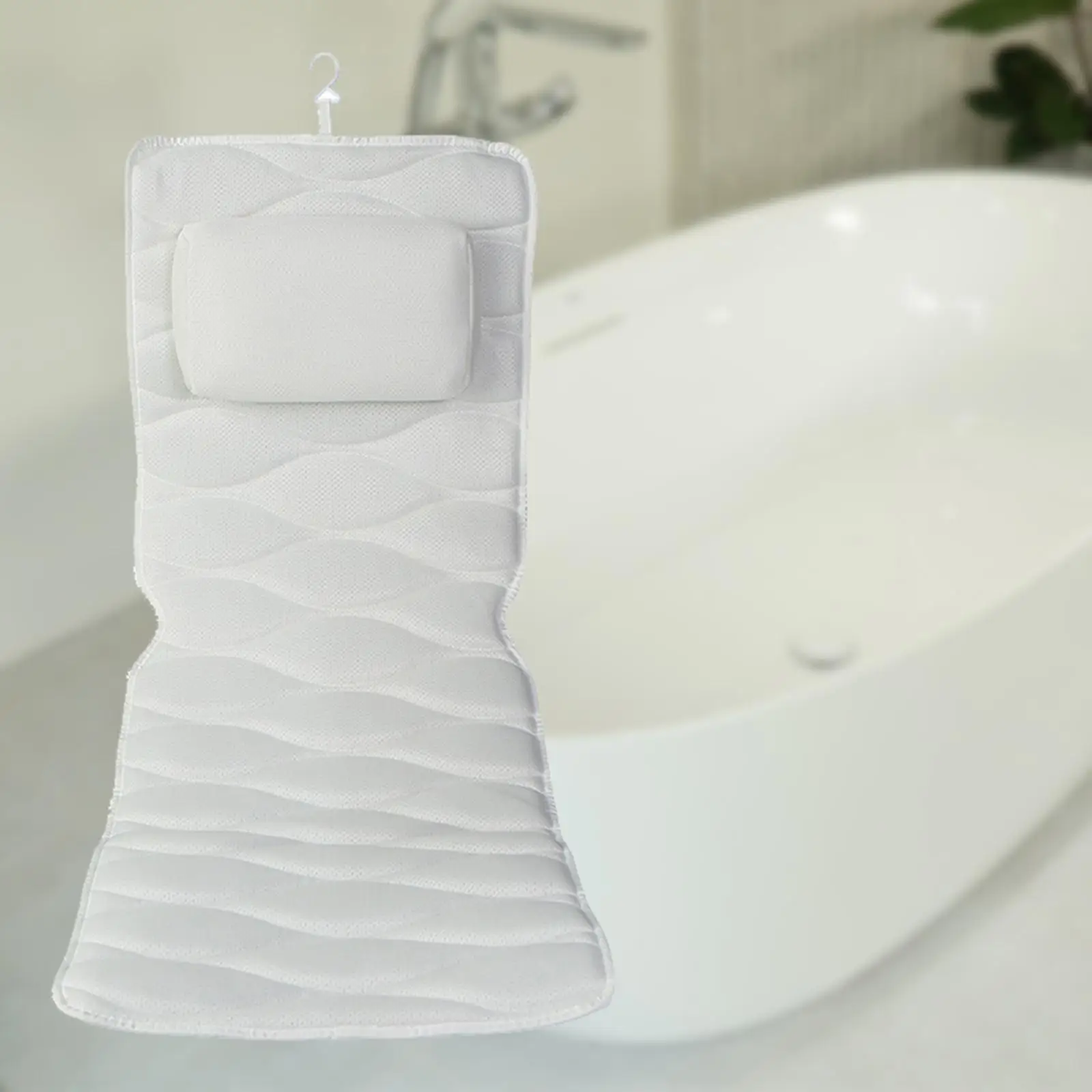 Bath Pillow Soft Bathing Pad Quilted Mattress for Soak Bathtub Head Neck