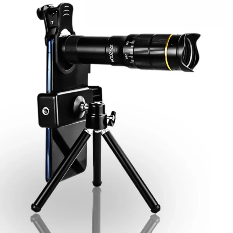 32x 22x 4K Professional Telescope Monocular HD Zoom Phone Lens Camera Telephoto With Tripod Metal Telescope For Tourism Camping 6