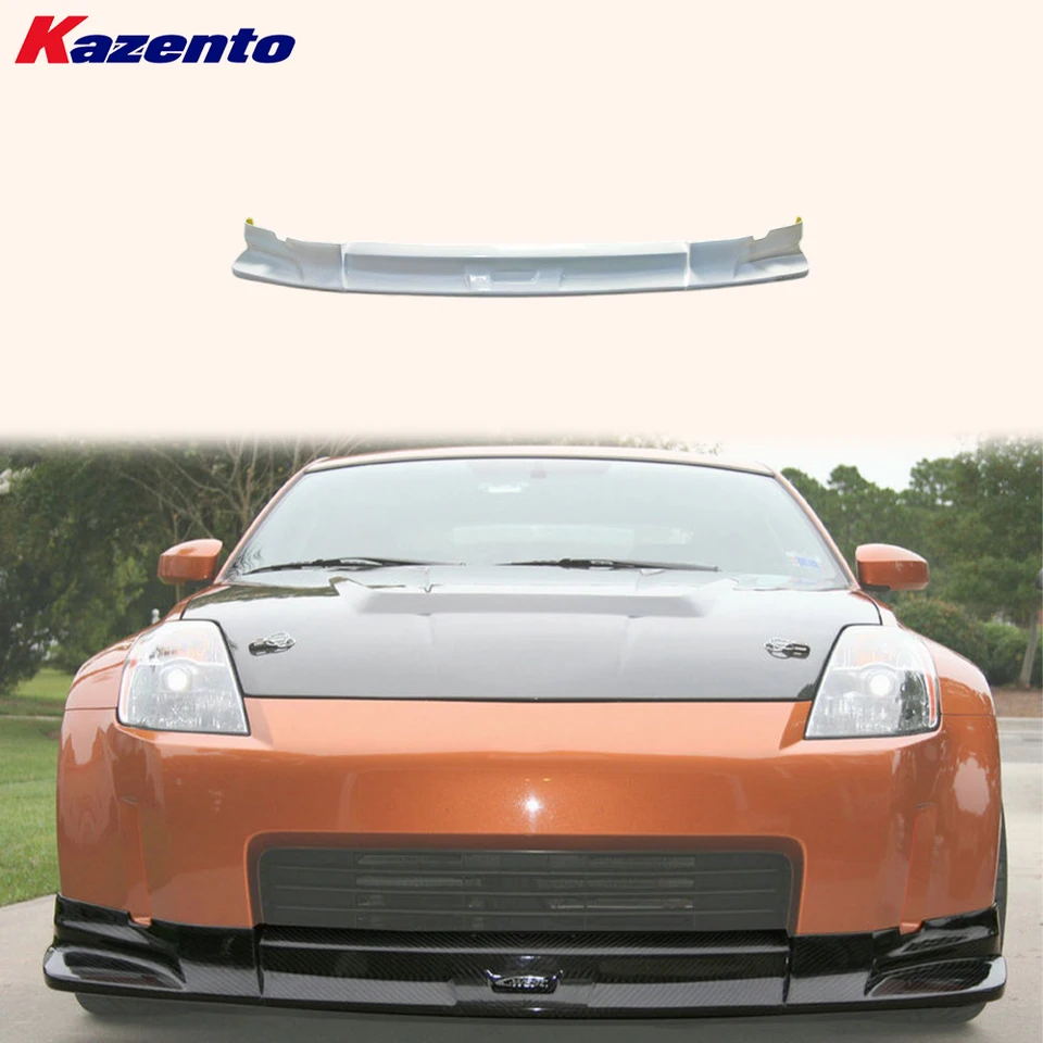 Front Bumper Splitter/Lip For 2006-2009 Nissan 350Z - Flat Chin Diffuser By MagicDrift