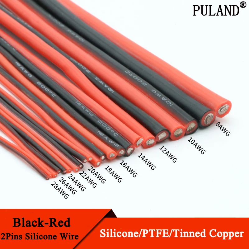 Cable De Cobre Eassan 12 AWG – Doble Aislamiento Silicona, Negro, 6 Pies, E205197