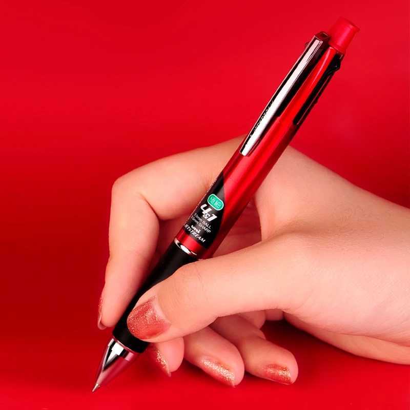 Japan UNI Multi-function Ballpoint Pen MSXE5-1000-05 07 JETSTREAM Four Color Gel Pen+Mechanical Pencil Office Stationery