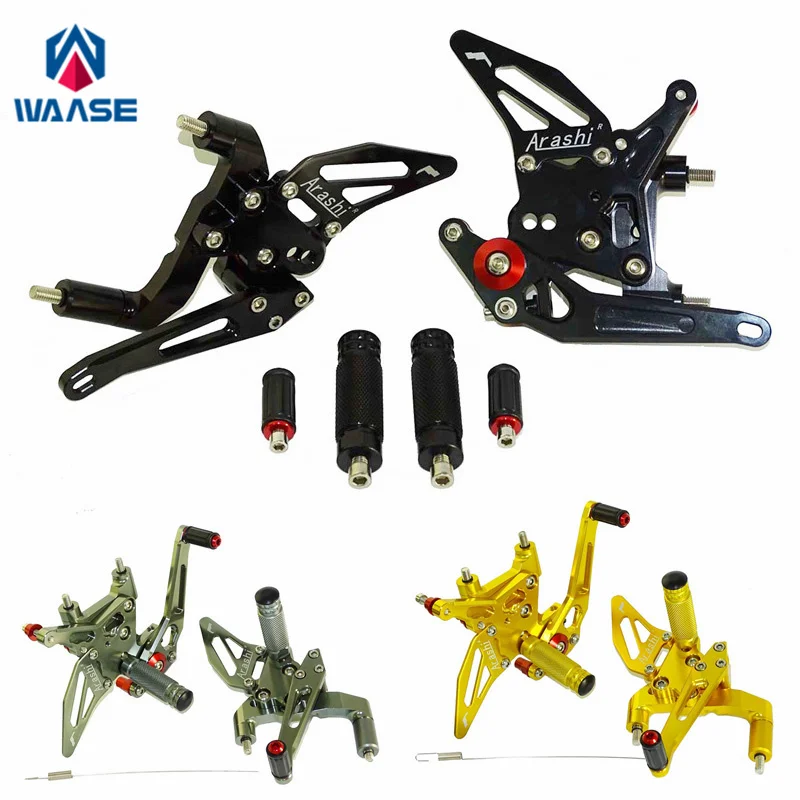 

waase For Ducati 1299 Panigale S R 2015 2016 2017 2018 2019 Adjustable Rider Rear Sets Rearset Footrest Foot Rest Pegs