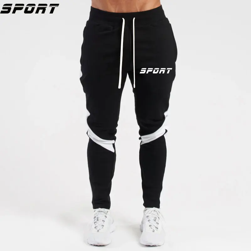 Printed European And American Fitness Breech Pants