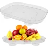 Lazy Susan Turntable Spice Rack Organizer Clear Storage Tray 360 Degree Rotating Storage Racks for Kitchen Cabinet Refrigerator 5