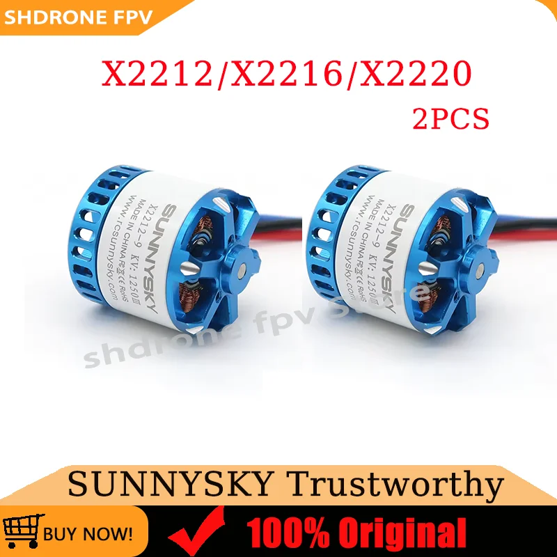 SunnySky X2212-III / X2216-III / X2220-III Brushless Motor 800KV/980KV/1250KV 3-4S Long/Short Shaft for RC FPV Drone & Airplane