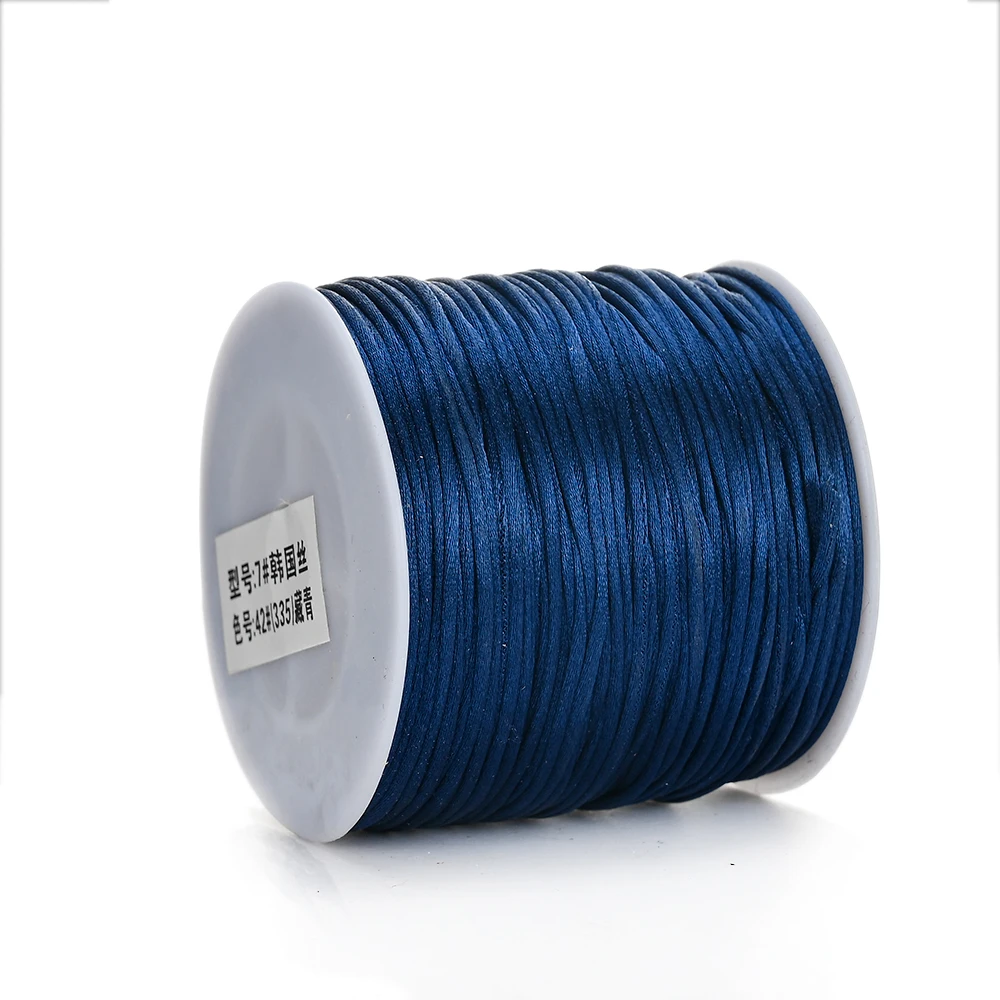 Colorful Nylon Braided Cord for DIY Jewelry and Crafts - 50m/Roll, 1mm Thickness