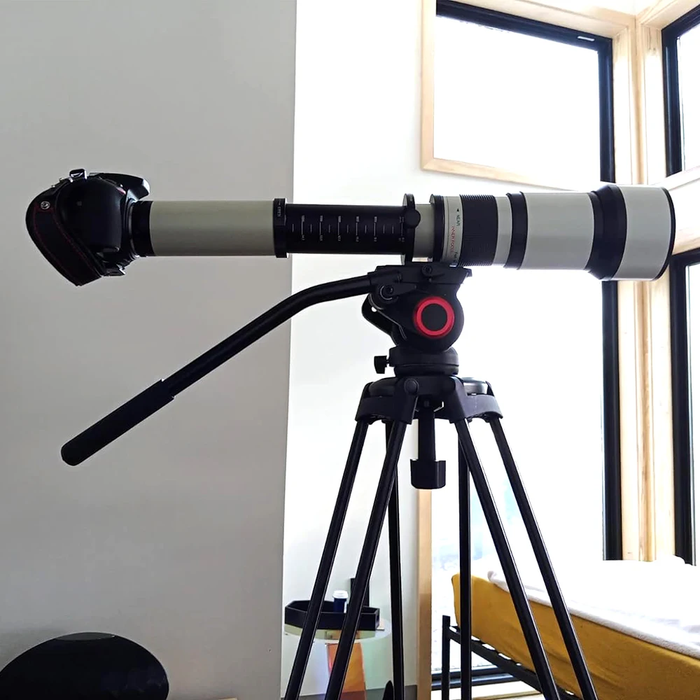 Lightdow 650-1300mm Super Telephoto Manual Zoom Lens F8.0-F16 With