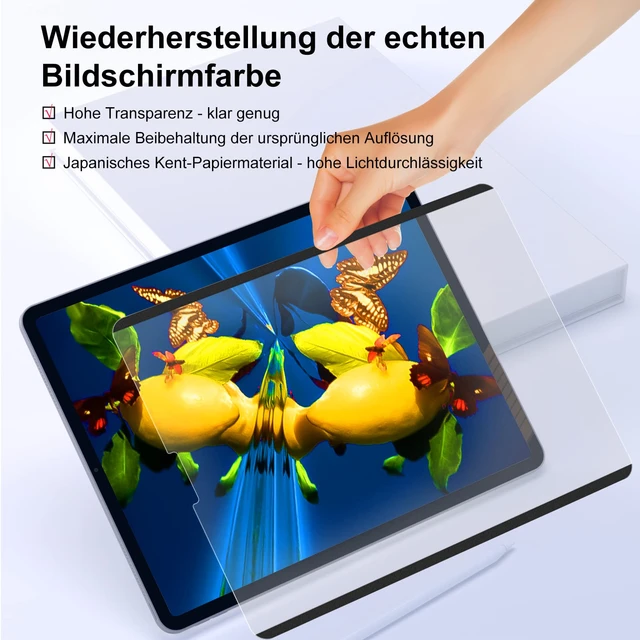 Magnetic Like Paper Removable Matte Screen Protector for iPad 9th  Generation