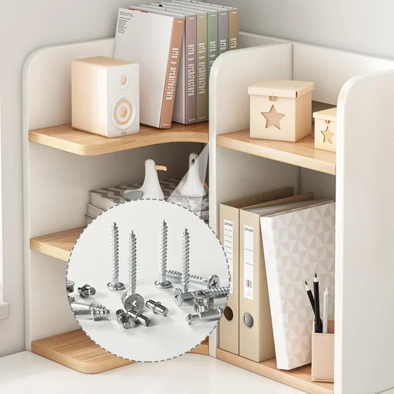 Wooden Bookcases Living Room Table Shelf Corner Small Bookshelf Furniture