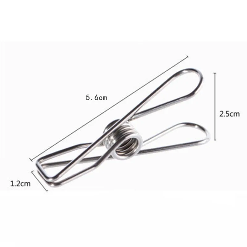 

Stainless Steel Reusable 5.6cm Drying Linen Quilts Socks Hanging Bra Silver 20pcs Clothes Pegs Laundry Windproof
