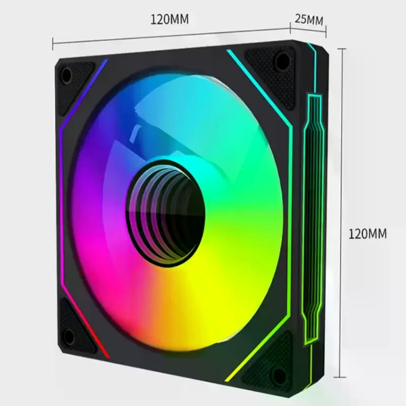 12cm ARGB 4핀 컴퓨터 케이스 팬 저소음 냉각 12V 대용량 풍량 800-1600RPM 데스크탑 게이밍 PC 조립용