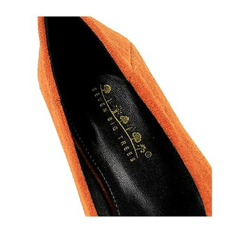 Women 0.5cm Low Heels Leisure Outside Flats Female Fashion Suede Surface Low Heels Lady Sexy Evening Party Slip On Flat Shoes 4
