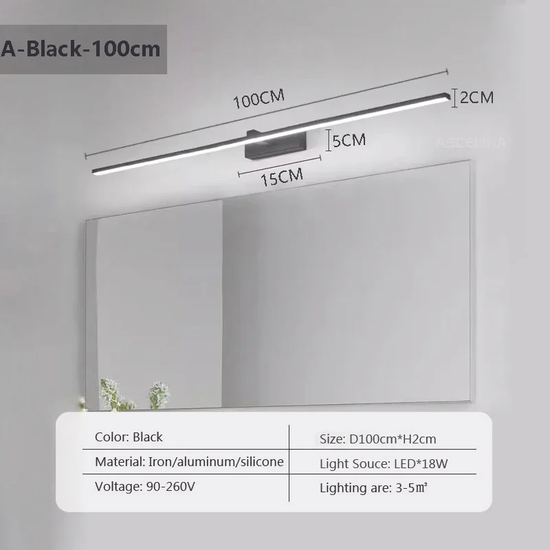 LWL155 Black 100cm