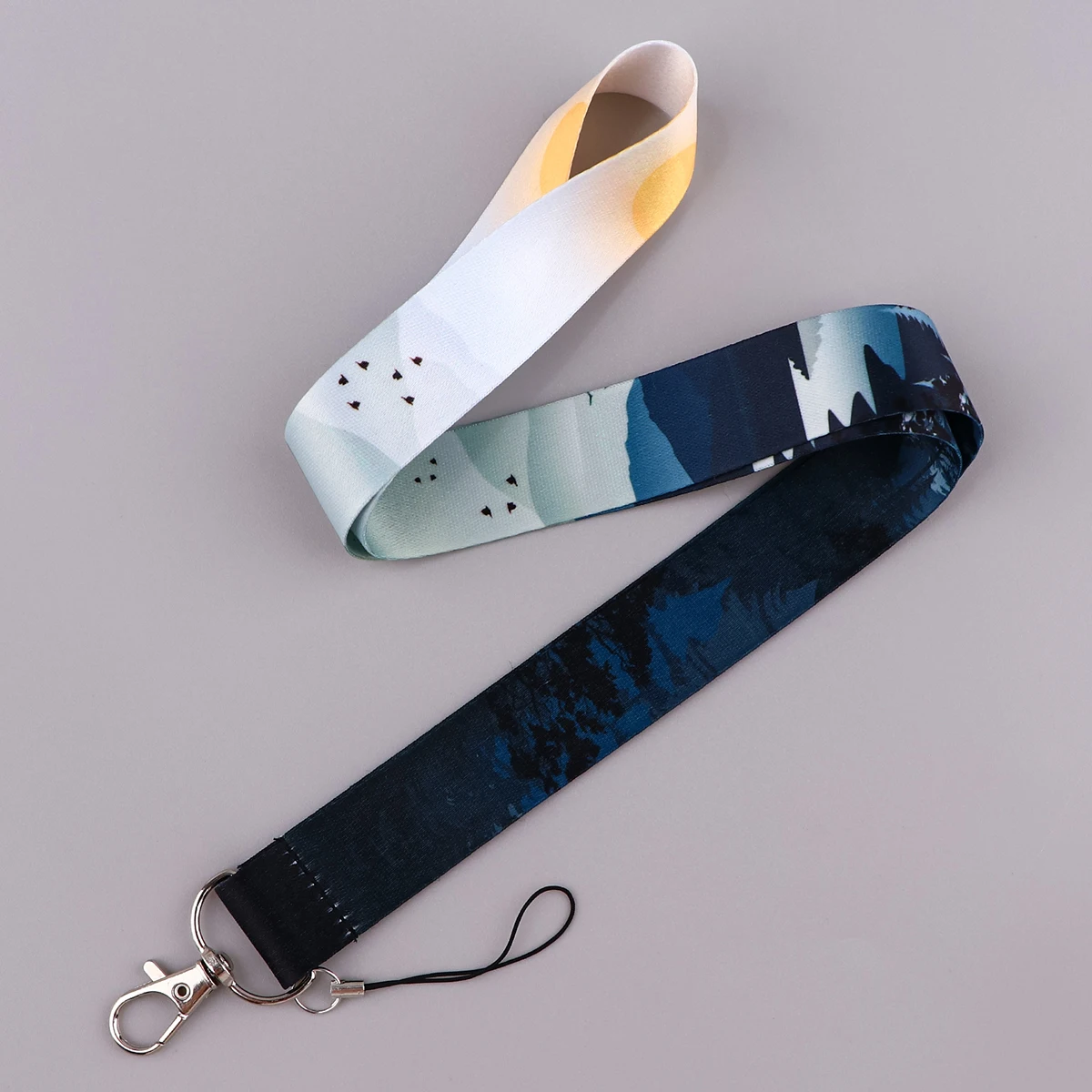 Sleek Minimalist Credential Holder Lanyard & Keychain Set