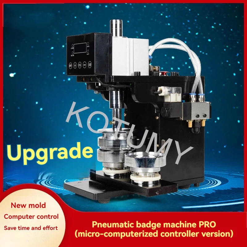 Portable Pneumatic Badge Machine Desktop All Steel Body Family DIY Punch Machine Automatic Induction Stamping Tool With Mold
