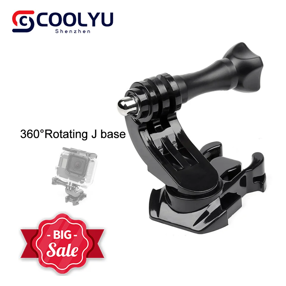 Giradischi J Hook Buckle Mount Base Per Gopro Hero 9 8 7 6 5 Session Sjcam Sj4000 Xiaomi Yi 4K H9R Chest Strap Go Pro Accessori