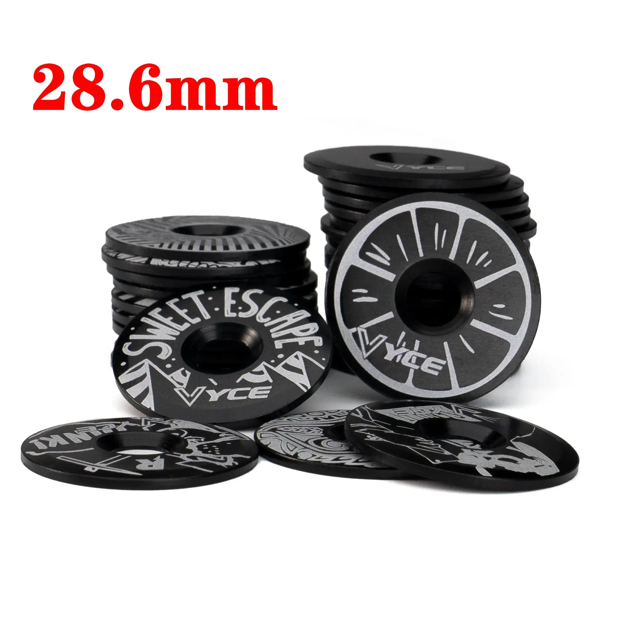 Vyce Bike Bowl Cover Road Mtb Bicycle Stem Top Caps Aluminum Alloy