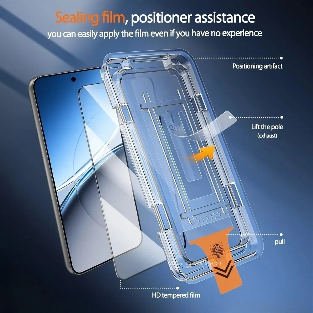 One-Click Dust-Free Screen Protector Set - Premium Tempered Glass Film (5-Pack)