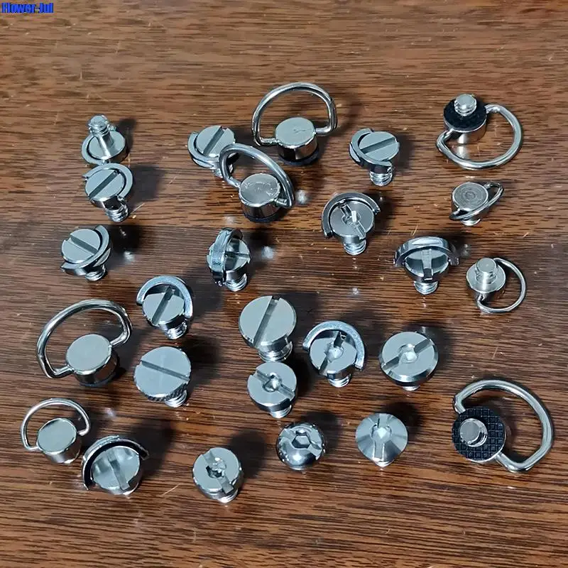 Quick Release Plate Adapter Screw 1/4 inch D-Ring Tripod Screw Mounting Screw Adapter for Camera Camcorder Tripod Monopod QR