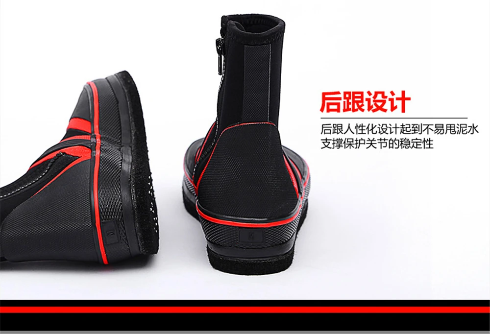 Outdoor Unisex Rock Fly Fishing Shoes Breathable Waterproof Waders Boots Anti-slip Felt Spike Sole rock fish Wading Boot for men