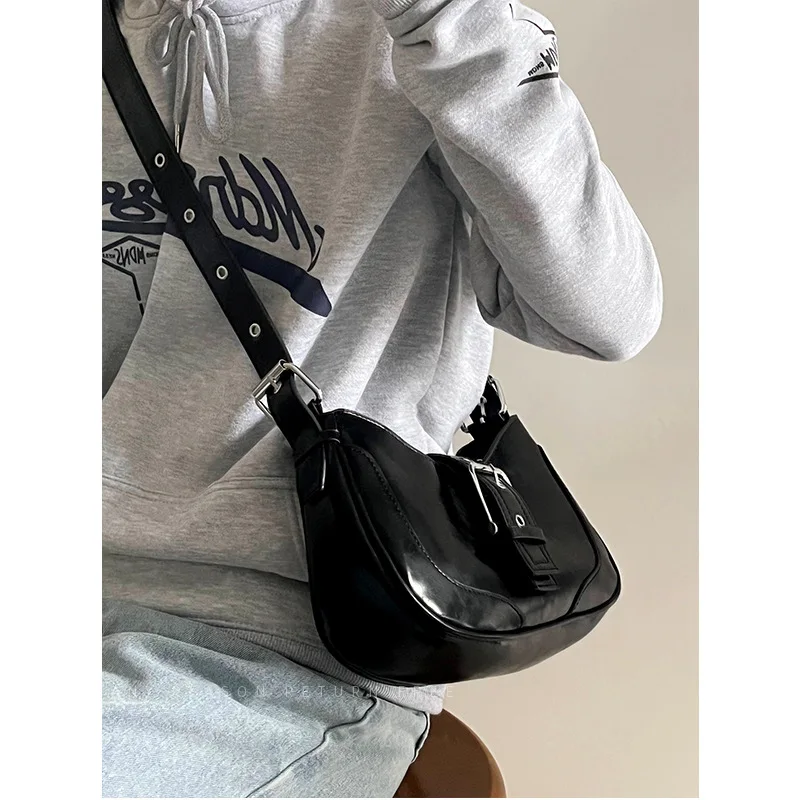 Women'S 2025 New Trendy Versatile Retro Flirty Underarm Bag, Unisex Quality Crescent Bag, Single Shoulder Crossbody Bag