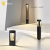 Outdoor LED Bollard Landscape Light Black Garden Pathway Lighting Fixtures Floor Lawn Lamp for Pillar Driveway Patio Yard Decora 4