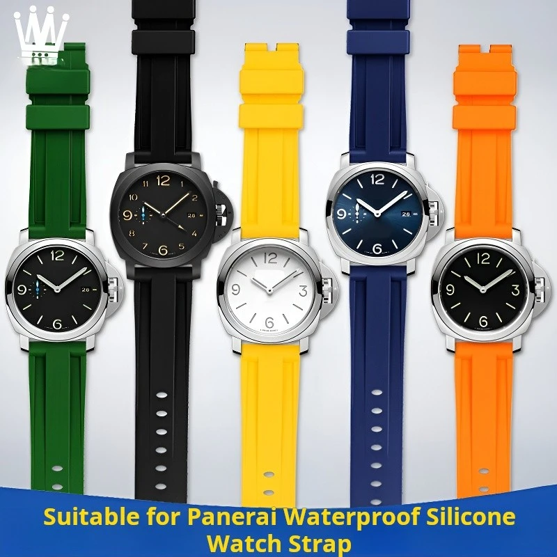 8 Colori 22 24Mm 26Mm Per Panerai Pam441 335 111 Diesel Breitling Cinturino In Silicone Cinturino In Gomma Cinturino Sportivo Da Uomo