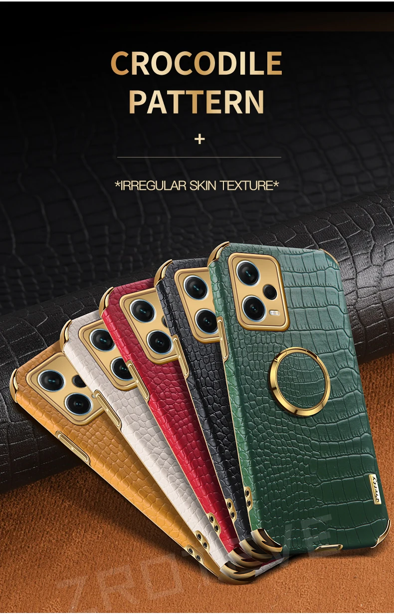 PocoX5 Fall Zroteve Überzug Silikon Krokodil Leder Abdeckung Für Xiaomi Poco X5 X4 Pro X3 NFC Xiomi Pocophone F3 F4 GT_voghion.com