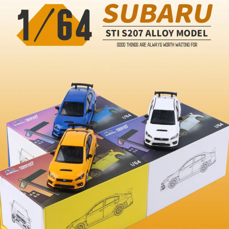 

JKM 1/64 Subaru STI S207 Supercar Alloy Car Model Enthusiasts Collection Toys Diecast Vehicle Replica For Boys Birthday Gifts