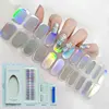 22Tips Full Curing Nail Polish Film French Gel Stickers Nail Strips Adhesive Nail Decorations Stickers No Need to Bake UV Lamp 1