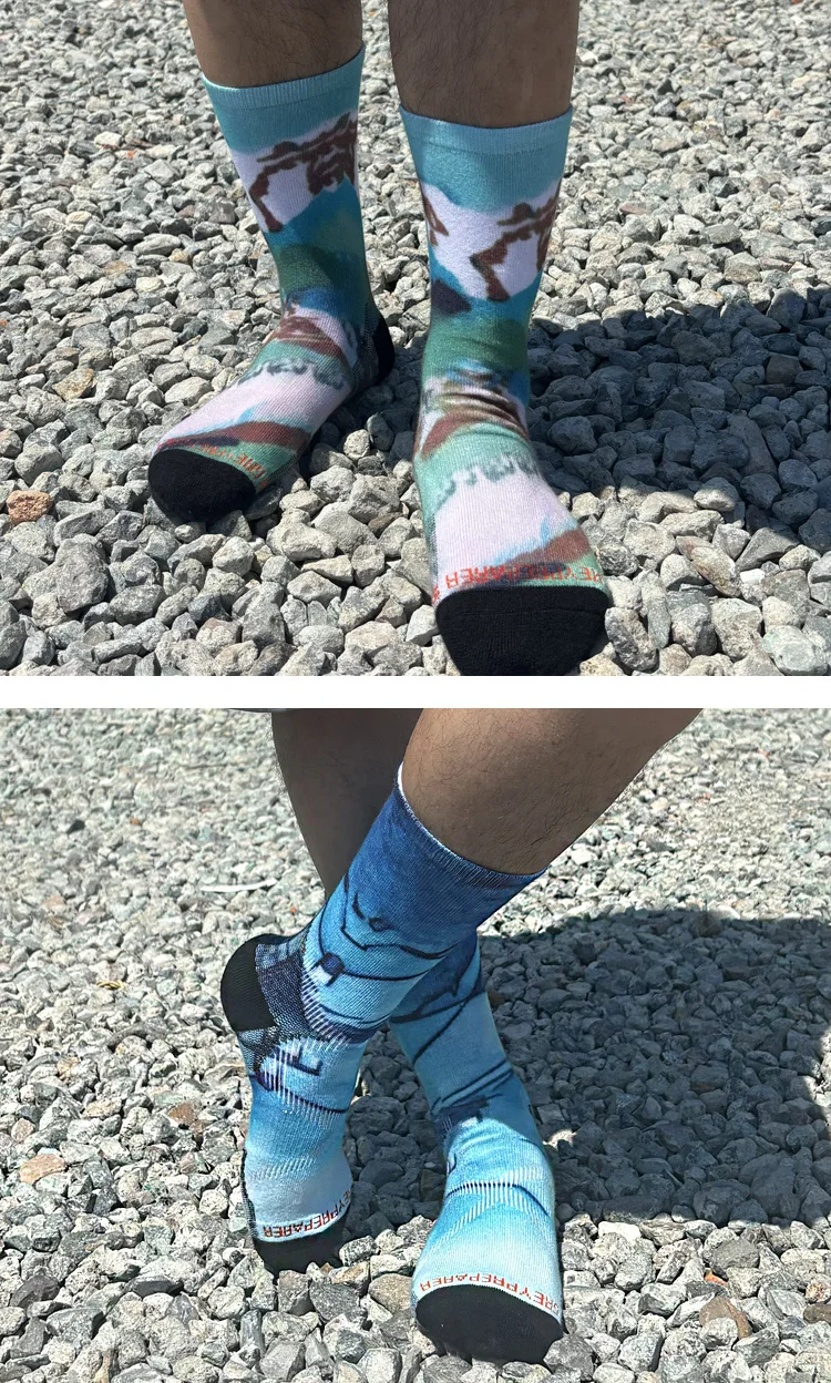 Outdoor men's and women's Professional sports Merino Wool Sports 3D printed wool socks Merino Bike Hike Marathon 24 S2c24ac444ba249828b80c47fed674fd6w